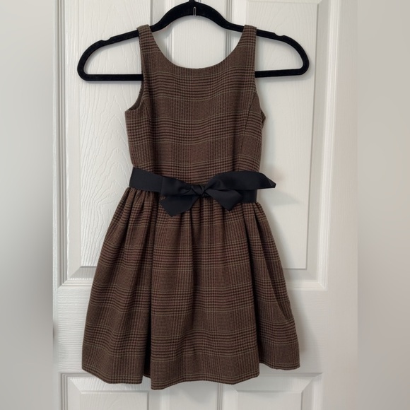 Polo by Ralph Lauren Brown Plaid Kids Formal Dress - Picture 1 of 9